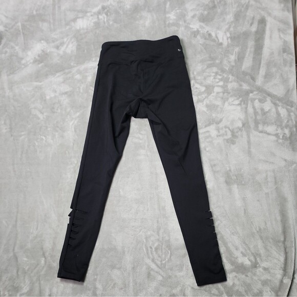 Jo + Jax Black Leggings with Decorative Cutouts on Calves Size Small - Picture 3 of 5